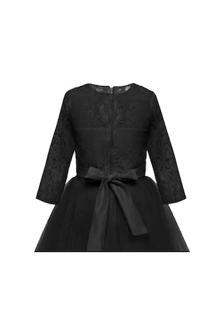 Siyah Dantelli Çocuk Abiyesi - Çocuk Gelinlik Gelinlik -Tarlatanl Siyah