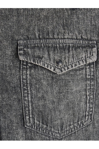 Jack & Jones Jack&Jones Siyah-Gri Erkek Kot Gömlek 12213202 Gri - Siyah