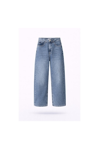 5in1Canpolat Mavi Kemerli Tensel Denim Pantolon 0030