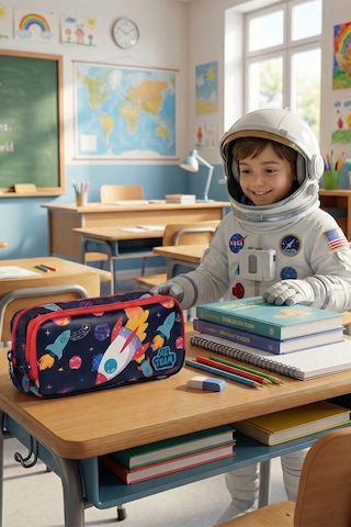 Lisanslı Space Lacivert Orijinal Okul Çantası Lacivert