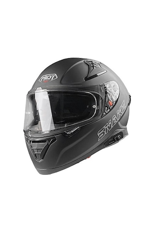 Pilot Snake Sv Mat Siyah Kapalı Motosiklet Kaskı Siyah