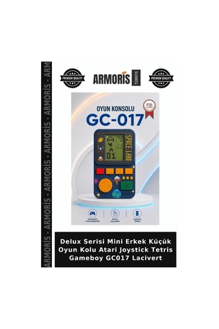 Delux Serisi Mini Erkek Küçük Oyun Kolu Atari Joystick Tetris Gameboy Gc017 Lacivert
