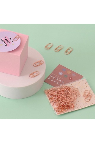 50 Adet/torba Metal Mini Kalp Gül Altın Ataş Yer Işareti Planlayıcısı Okul Ofis Kırtasiye