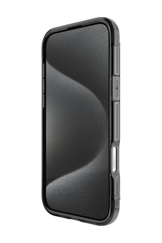 Apple Uyumlu iPhone 16 Pro Kılıf Magsafeli Raptic Air Serisi Airbag Tasarımlı Metal Köşelikli Şeffaf Kapak Siyah