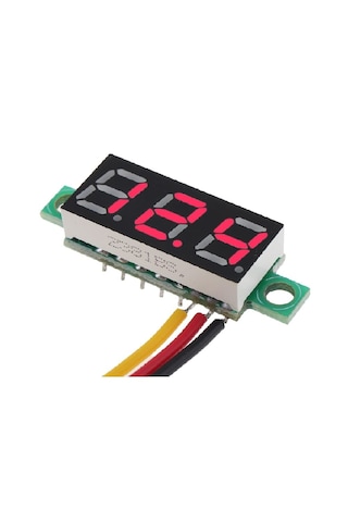 3 Kablo Mini Dijital Voltmetre 0.28inch 0-100v Dc
