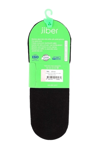 Jiber Erkek Bambu Babet Çorap 7001- 12 Adet Siyah