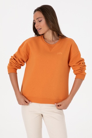 U.S. Polo Assn. Kadın Bakır Şardonlu Bisiklet Yaka Basic Sweatshırt 50313586-VR182