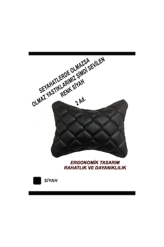 Renault Süper 5 Uyumlu Oto,araba Boyun Yastığı Siyah Siyah