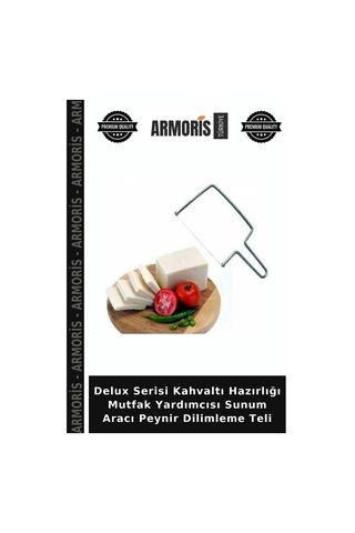 Delux Serisi Kahvaltı Hazırlığı Mutfak Yardımcısı Sunum Aracı Peynir Dilimleme Teli Çok Renkli