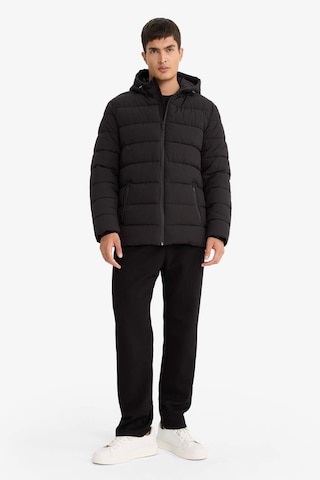 Defacto Su İtici Slim Fit Dar Kesim Astarlı Kapüşonlu Fermuarlı Cepli Dolgulu Mont R0216az25aubk27 Siyah-bk27