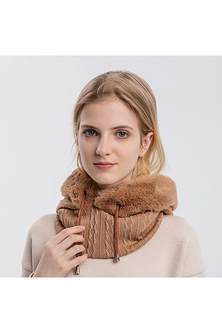 Ww Açık Havada Soğuğa Dayanıklı Kayak Şapkası, Yüz Maskesi, Tek Parça Soğuğa Dayanıklı Başlık - Açık Kahverengi