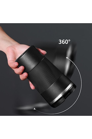 304 L Kilitli Çelik Mat Siyah 510 ml Kahve Termos Mug cin405sy
