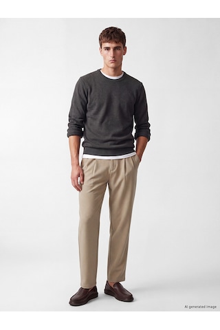 Lcw Vision Gri Regular Fit Erkek Triko Kazak