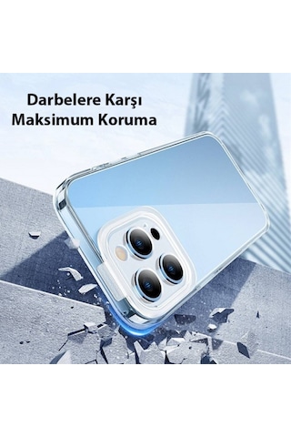 More TR Baseus Illusion Series Apple Uyumlu iPhone 14 Pro Silikon Kılıf +Tempered Ekran Koruyucu +4x Kamera Koruyucu Set