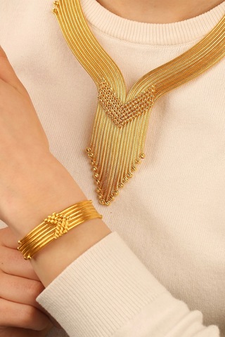 Çgkmücevherat Kalze Dorikalı Altın Bileklik Klzblkk1 Sarı Sarı Altın