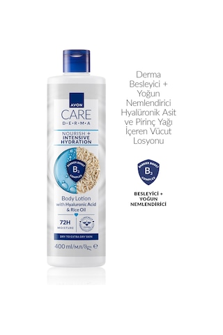 Avon Care Derma Besleyici + Yoğun Nemlendirici Hyalu Ronik Asit Ve Pirinç Yağı İçeren Vu Cut Losyonu 400ml