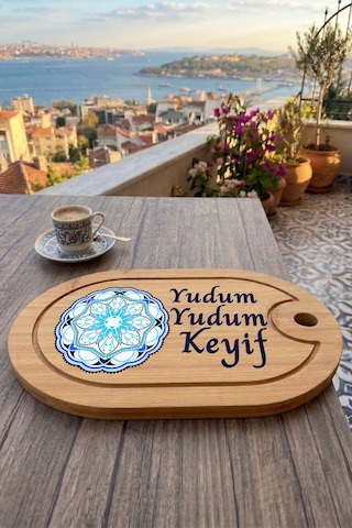 Kahve Keyfi Temalı Afilli Kahve Sunum Tablası Figür 10 Kahve Keyfi Temalı Afilli Kahve Sunum Tablası Figür 10