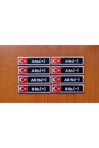 Kan Grubu İsimlik - Bez İsimlik Nakış İsimlik Bayraklı İsimlik