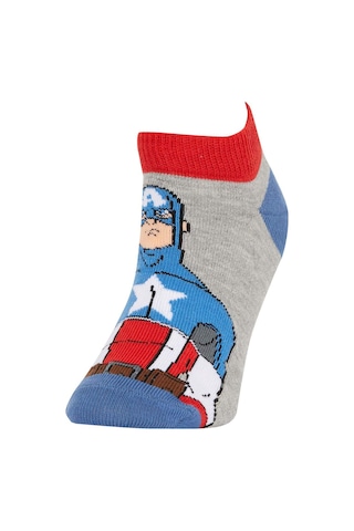 DeFacto Erkek Çocuk Marvel Avengers 3'lü Pamuklu Patik Çorap Z8967A6NSKR1