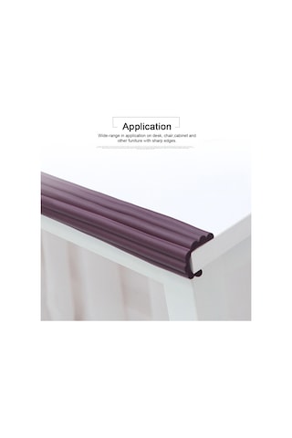 Moveevo 2 Metre Kahverengi Minder Bandı - Nbr Köpük Çarpma Emici, Masa Sandalye Dolap Kenar Koruyucu, 3m Çift Taraflı Bantlı Çok Renkli