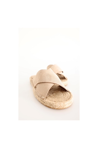 5in1Canpolat Bej Espadril Terlik 24112-bej Bej