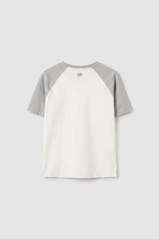 Ekru-taş Standart Fit Reglan Kollu Kız Çocuk T-shirt - 75180 Ekru/taş