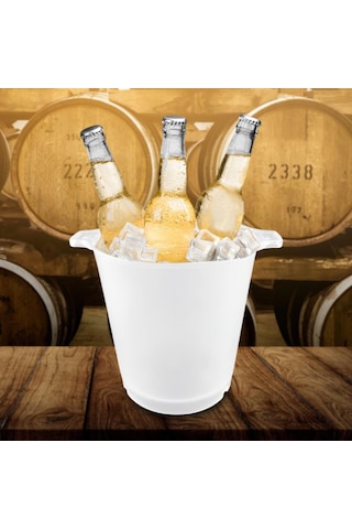 Suntek Buz Kovası Hafif Patates Kızartması Depolama Bira Beyaz