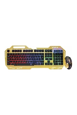 Polygold PG-8014 Işıklı Oyuncu Q Klavye Mouse Seti