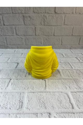 Dekoratif Sarı Hoodie Kalemlik 10x10 Cm