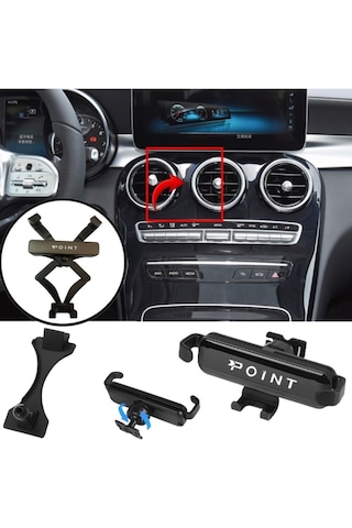 Mercedes C Seri Araçlara Özel Cep Telefon Tutacağı Robotik Oynar Başlık 2019-2021 Arası Profesyonel