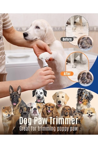 Oneisall Köpek Tırnak Ve Tüy Kesme Makinesi, Sessiz Usb Şarjlı, Çift Başlıklı Traş Aleti Erkek Bakım Ürünleri Beyaz 189436819