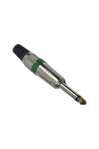 6.35mm Mono Jak Metal Kasa Altın Uçlu Profesyonel Gitar Amfi Hoparlör Ses Kablosu Tamir Konnektörü