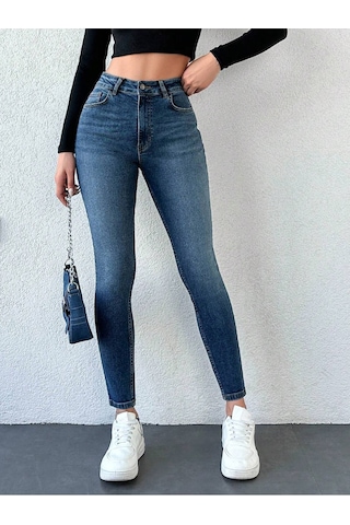 Kadın Skinny Denim Pantolon Mavi