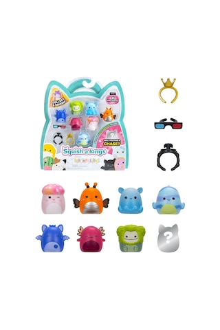 Squishmallows Squish-a-longs 8 Figür + Yüzük Set Seri 2 Al0025