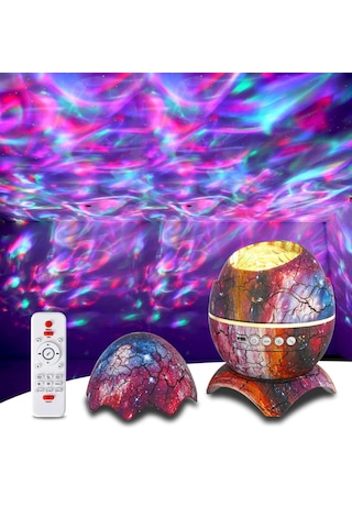 Dinazor Yumurtası Gece Lambası Projektör Uzaktan Kumandalı Nebula