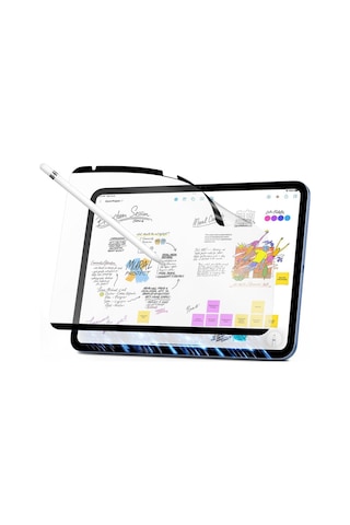 Apple Uyumlu iPad, Pro 11 Inç 4. Nesil 2022 M2 Ekran Koruyucu Mıknatıslı Magnetic Kağıt Hissiyatlı