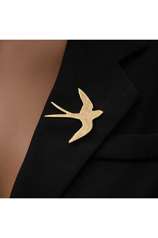 Kadınlar Yutuk Şekl Broş Pin Gelin Buket Broş Pin Giyim Aksesuarları Düğün Buket Hediyesi Gold