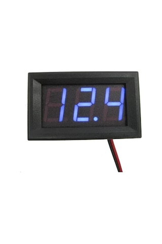 0.56 inç 0-100v 3 Kablolu DC Mavi Voltmetre