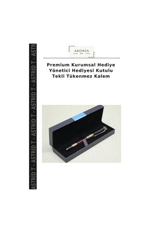 Premium Kurumsal Hediye Yönetici Hediyesi Kutulu Tekli Tükenmez Kalem Çok Renkli