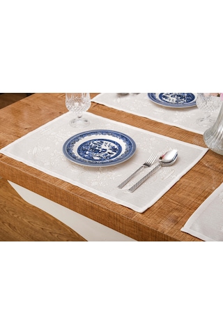 Finezza Ayda Jakar Polyester Kumaş Bej Amerikan Servis 34 x 46 cm Bej 4 Ad.-1388 Bej