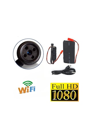 Düğme Kamera Mikro Uzaktan İzlenebilir 1080p Hd Wıfı Kamera