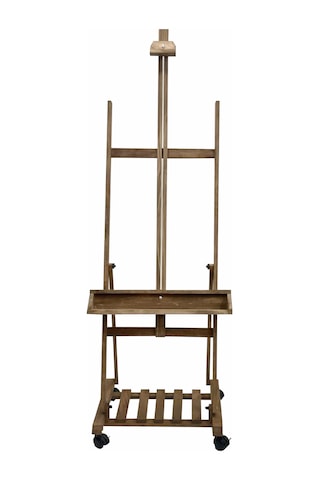 Ahşap Şovale Tekerlekli Kare Ayaklı H Tipi Boyalı Decolfin