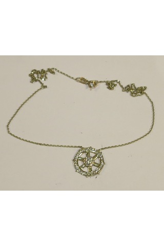 8 Ayar Altın Kolye-Dümen-2.39 Gm-43 Cm-Zincide Altın