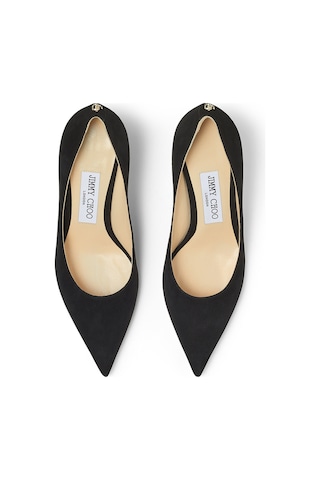 Jimmy Choo Şık Siyah Süet Topuklu Ayakkabı