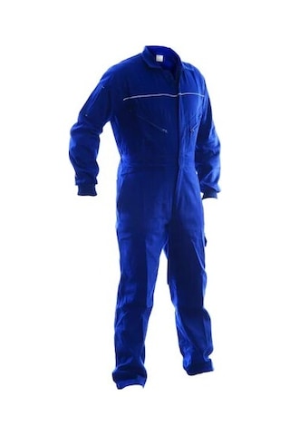 Iş Tulumu, Saks Mavi , Boy Tulum, Iş Elbisesi Reflektörlü