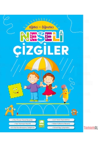 Neşeli Çizgiler Eğitici ve Öğretici Çizgi Alıştırmalar