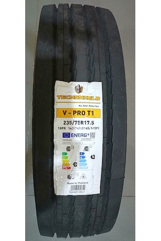 235/75 R17.5 143j 18pr Vpro T1 Düz M+s Techshıeld, 2025 Tayland Üretim