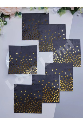 Love Land Paper Kağıt Peçeteler Küçük Bayramdo Stuart 33x33 Cm 24 Adet 177629299 Siyah