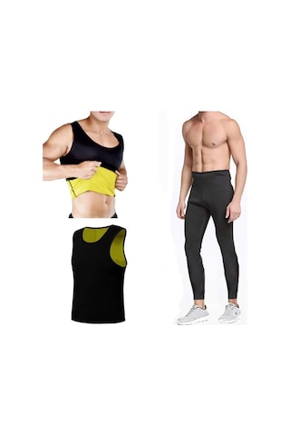 Multiflexpro Erkek Neopren Taytı Ve Atleti Termal Sauna Siyah