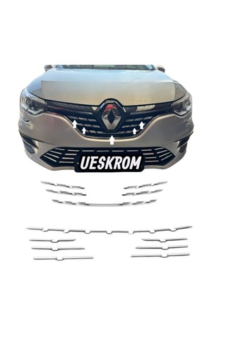 Renault Megane 4 Krom Ön Panjur Ve Ön Tampon Seti 13 Parça 2020